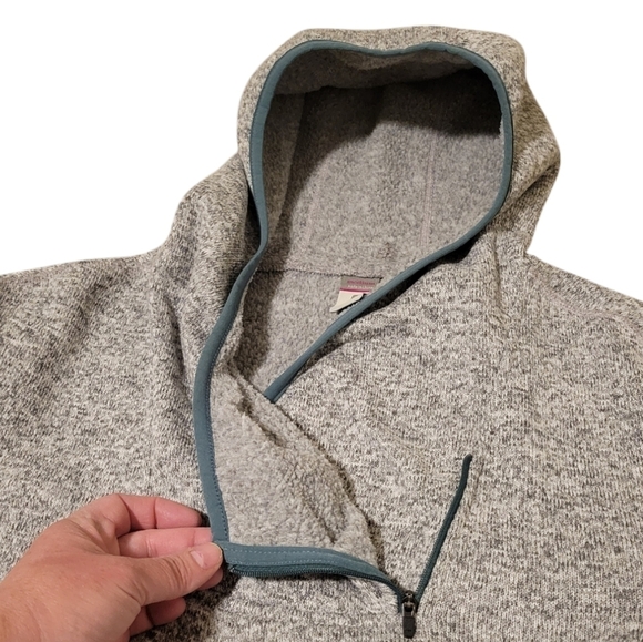 Stio Women's Sweetwater Fleece Hoodie Heather Gray Sweater Sweatshirt Sz Medium - Picture 3 of 10